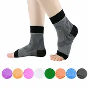 1pair Unisex Compression Socks Plantar Fasciitis Foot Ankle Sleeve Support