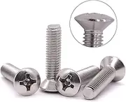 M4-0.7 x 20mm Stainless Steel Oval Head Machine Screws 100 PCS, 304 Stainless Steel 18-8, Bright Finish, Full Thread