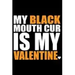 MY BLACK MOUTH CUR IS MY VALENTINE: COOL BLACK MOUTH CUR DOG JOURNAL NOTEBOOK - BLACK MOUTH CUR PUPPY LOVER GIFTS - FUNNY BLACK MOUTH CUR DOG NOTEBOOK