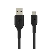 Belkin BoostCharge 1.01 m Micro-USB/USB-A Data Transfer Cable - First End: 1 x USB Type A - Male - Second End: 1 x Micro USB - Male - Black