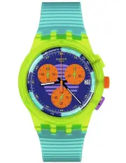 Swatch Neon Wave Watch in Green