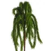 ESC05 Artificial Flocked Draping Short Needle Foliage Stem, 20-inch