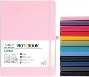 A4 Notebook - Notebook A4 with Premium Paper, Faux Leather Classic Writing A4 Notebook Journal, 8.35" X 11.45", Hardcover - Pink…
