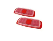 2 Home Basics No Spill Quick Release Stackable Ice Cube Tray with Removable Lid