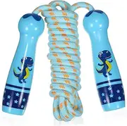 Totority Dinosaur Pattern Adjustable Jump Rope for Tangle Cotton Skipping Rope for Outdoor Exercise and Fun for Physical Education and Party Favors