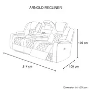 Electric Recliner Rhino Fabric Black Lounge Armchair with LED Features 3+2+1 Seater Set