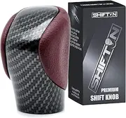 SHIFTIN Gear Shift Knob Shifter for Lexus ES GS GX is NX RC RX 200t 300 350 3450h 450hL 350L (Rioja Red Rose/Carbon Fiber Pattern)