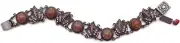 Mariana Dream Mauve Mineral Stones & Leaf Swarovski Crystal Silver Bracelet 1018