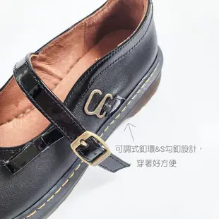 Boing Boing 真皮 馬丁瑪莉珍鞋 馬丁鞋 - 時尚黑色 女鞋皮鞋 台灣製造 手工鞋 低跟鞋