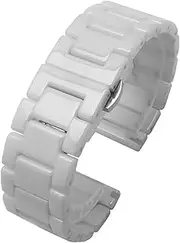 [KBCTFWP] Ceramic Watch Strap Female White Butterfly Buckle Watch Accessories Fit For Casio Fit For Huawei Gt Fit For Dw Fit For Ck Fit For Folli Follie Watch Band