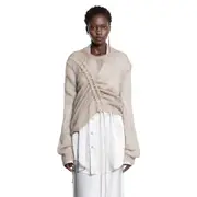 [ANN DEMEULEMEESTER] Zinaida Drawstring Sweater Beige