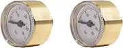 2X ED 28mm Dial Precision Air Pressure Gauge Manometer 350Bar with 1/8 Inch Thread for PCP Adapter