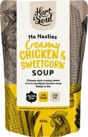 Hart & Soul All Natural Chicken & Corn Soup in Pouch 400g