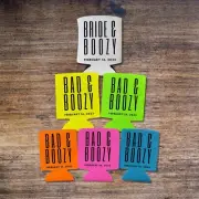 Neon Bad and Boozy, Bride and Boozy, Bachelorette Party Can Cooler, Wedding Gift