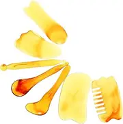 Healeved 1set Gua Facial Massage Tools Resin Scraping Plate Body and Face Relaxation for Home Promotes Muscle Recovery and Skin