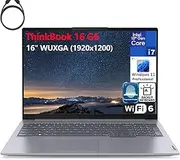 Lenovo ThinkBook 16 G6 16" FHD+ Laptop Computer, 13th Gen Intel 14-Core i7-13700H, 64GB DDR5 RAM, 1TB PCIe SSD, WiFi 6, Bluetooth 5.2, Backlight Keyboard, Fingerprint Reader, Windows 11 Pro, Tilsiy