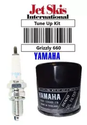 OEM Yamaha Oil Filter & NGK Spark Plug Tune Up Kit Grizzly 660 YFM660 DPR8EA-9