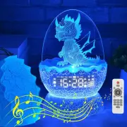 Dragon Egg Alarm Clock with Night Light White Noise Bluetooth Speaker, Dragon Gi