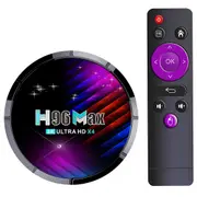 H96 Max X4 TV Box Amlogic S905X4 64-bit Quad Core ARM® Cortex? A55, 4GB RAM 64GB ROM 2.4G+5G WiFi 4K AV1 - AU Plug