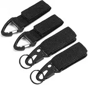 [Tignapoo] Multi-Purpose Tactical Gear Clip Key Ring Holder Military Belt Keeper Utility Hanger Hook