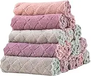 Vaguelly 15pcs Absorbent Kitchen Wipe Cloth Double-Sided Dishwashing Rag for Cleaning Soft for Multi-Purpose Use The Kitchen