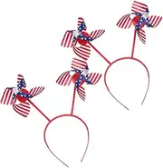 Cartoon Windmill Hair Hoops Independence Day Headdress 2 Pack for Boys and Girls Adults
