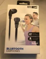 Altec Lansing Black Bluetooth Earphones NIB