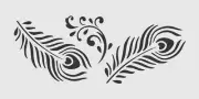 Stencils by Joanie Love Peacock Feathers Swirl Scroll Border DIY Art Craft Signs