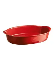 [Emile Henry] Large Oval Oven Dish 3.8L in Burgundy