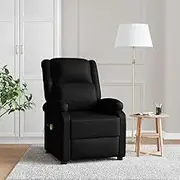 Massage Chair Black Faux Leather, Relax Massaging Chairs