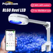 PopBloom RL60 WiFi Marine Led Aquarium Light for Coral Reef Grow Nano Fish Tank