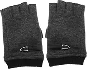[Toyvian] 1Pair Winter Half Finger Gloves Thermal Fingerless Driving Gloves for Outdoor Sports Enhanced Grip Antislip Design for Cycling Typing Activities Grey