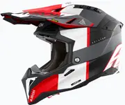 Airoh Aviator 3 Monarch, motocross helmet , color: Matt Grey/Black/Red/White , size: M