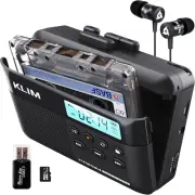 KLIM K7 Cassette Tape Player + Cassette to MP3 Converter + Portable Cassette Pla