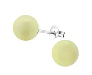 Sterling Silver Pearl Pastel Stud Earrings