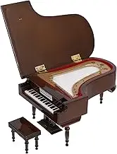 1pc Creative Portable Piano Music Box Retro Handheld Miniature Instrument Cute Desktop Decoration for Business