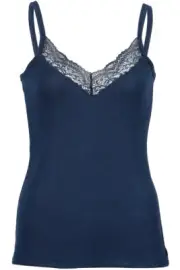 ENGEL Top mit Spitze bio Merino Seide Schurwolle Wolle Unterhemd Damen dessous