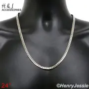 24"MEN 316L Stainless Steel 6mm Silver Miami Cuban Curb Link Chain Necklace