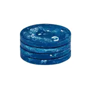 Assemble Kip Set of 4 Resin Coasters 10cm - Cobalt