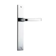 Iver Annecy Door Lever Handle on Rectangular Backplate Chrome Plated