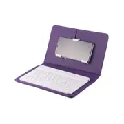 Pu Leather Wireless Keyboard Case For Iphone Protective Mobile Phone With Bluetooth Keyboard For Iphone 6 7 Smartphone Purple