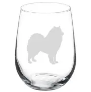 Samoyed Dog Stemmed / Stemless Wine Glass