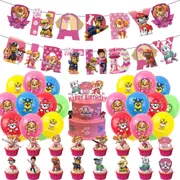 Puppy Dogs Theme Birthday Party Decorating Set - Party Banner Laxtex Balloons Cake Cupcake Toppers