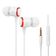 Wired Earphones 3.5Mm Wired In Ear Headphones With Mic Line Control Music Sport Headset 1.2M Cable Earphone For Smart Phones Tablet Laptops White