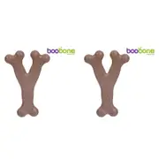 2x Paws & Claws BooBone Large Wishbone Chew Toy - Assorted Flavour