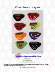 Coffee Cup Magnets- Plastic Canvas Pattern or Kit