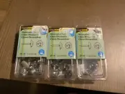 3 Containers Deco Nails Brads Dritz 24 Pkgs X 3 Pks NEW #72