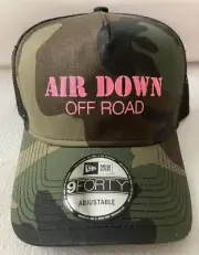 Air Down Off Road cap hat mesh snap back Camo New Era glitter writing