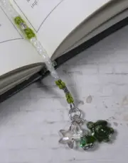 Turtle Beaded Thong Bookmark Ceramic Seed Bead Handmade Green Silver White New
