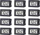 12 Pack Mini Digital Temperature Humidity Meters Indoor Thermometer Hygrometer